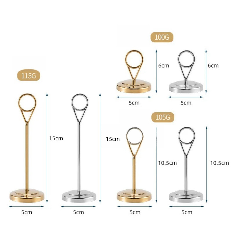 

JH8 15/25cm Menu Card Holder/Tiang Nomor Meja/Penjepit Kartu Cantik Unik Estetik Minimalis: Solusi