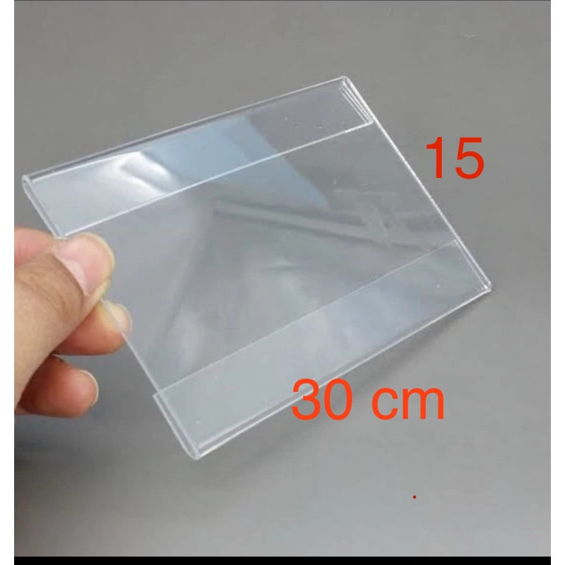 

JH8 Acrylic price tag / label tag produk / nametag 2mm uk 15 cm x 30 cm