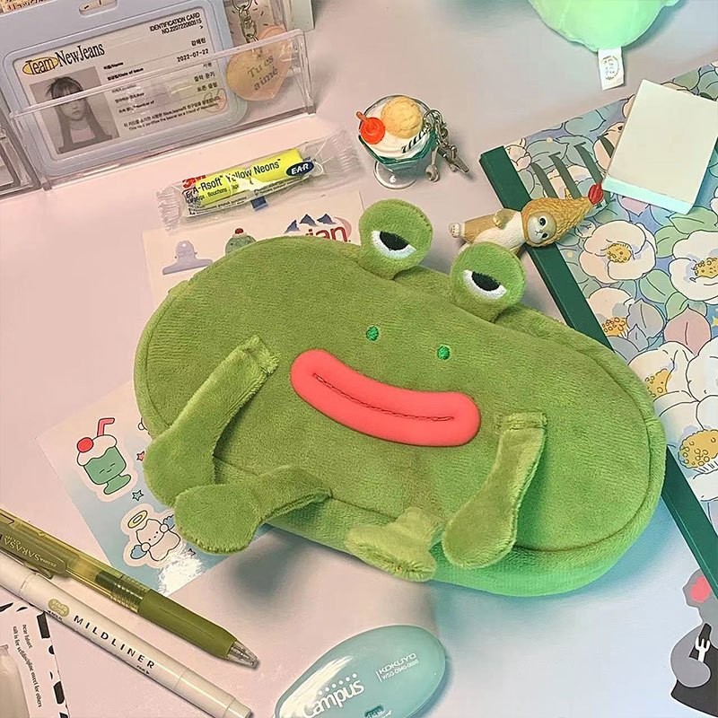 

JH8 Pinkbubbly.ReadyTas pensil mewah Kotak Pena Mulut Sosis tas pensil hijau tas pensil pelajar tas