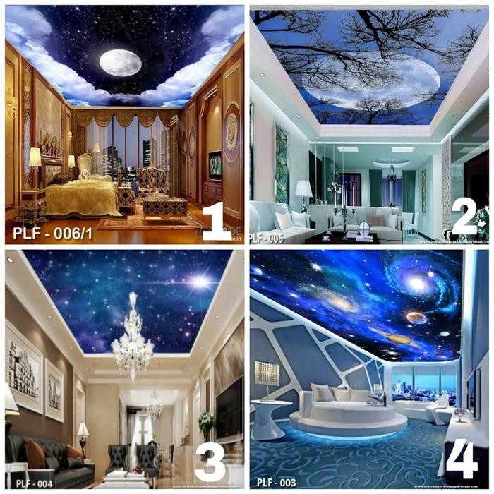 Wallpaper 3D Wallpaper Custom Wallpaper Plafon Langit Malam