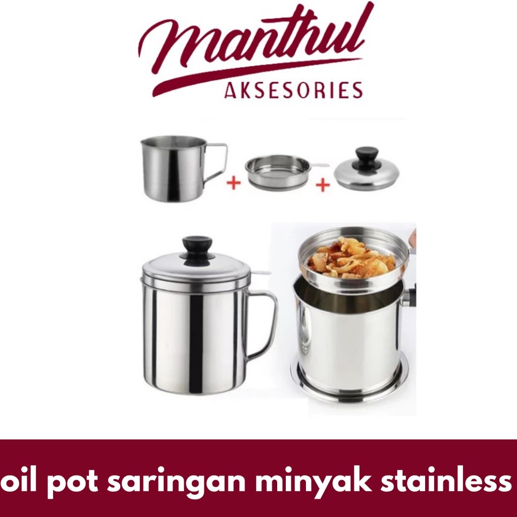 Saringan Santan Jumbo Teh Estetik Stainless Minyak Goreng W6Z9 Kain Halus Mpasi Besar Panci Kukus Go