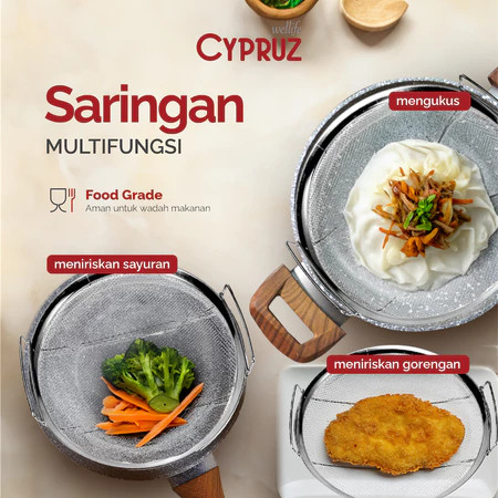 Saringan Santan Gorengan Stainless Jumbo Kain Halus Teh K2R5 Besar Multifungsi Penggorengan Estetik 