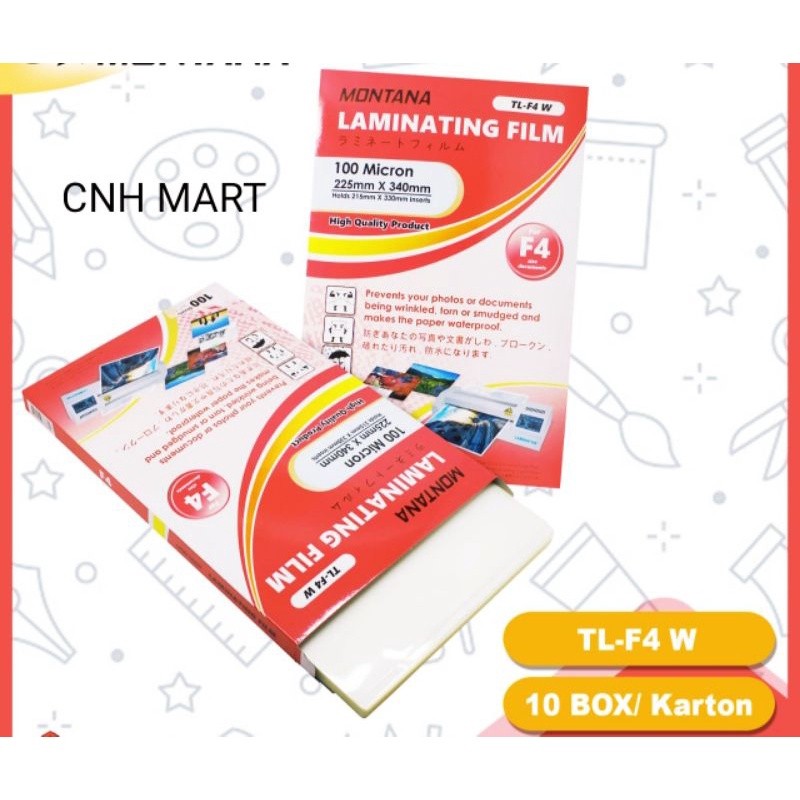 

JH8 Plastik laminating F4 montana 100 micron