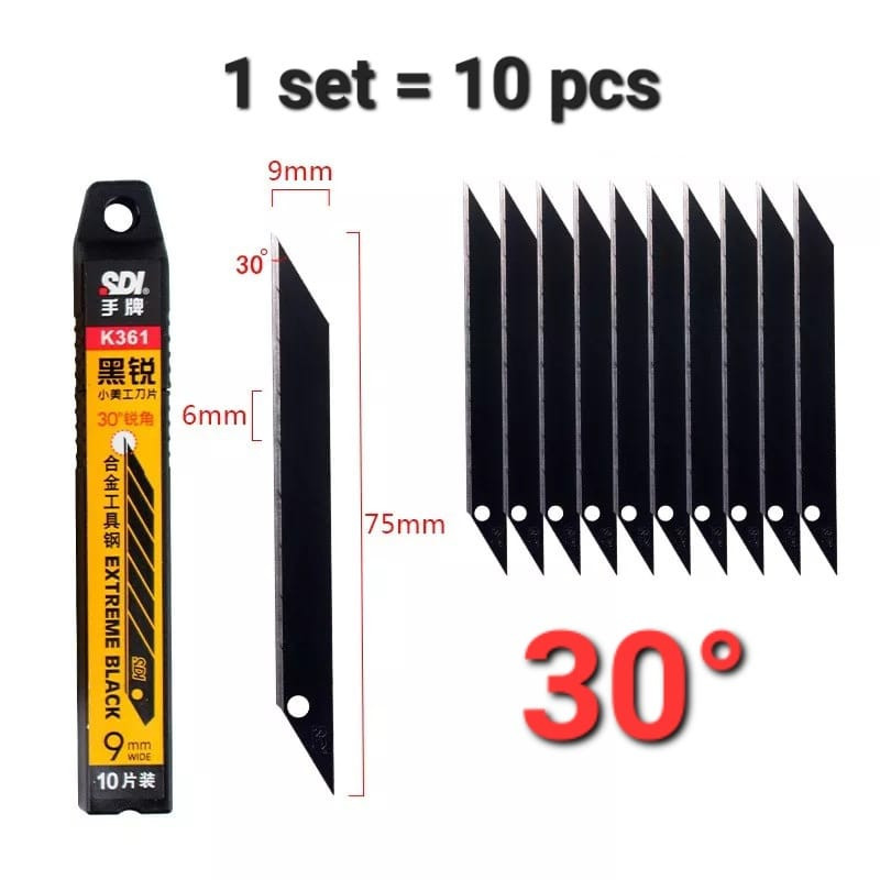 

JH8 BOX 10 set SDI isi cutter refill extreme black alloy steel SK2