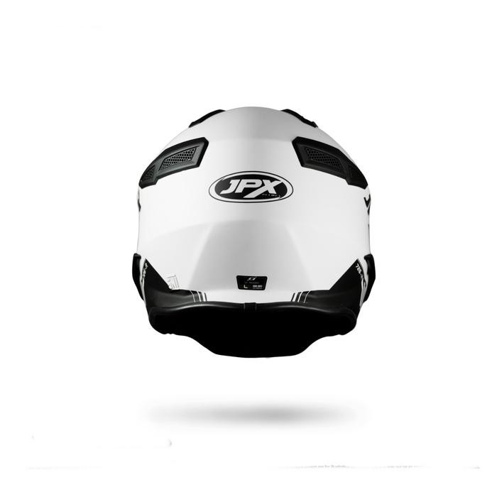 HELM CROSS HELM TRAIL JPX SERIES MX-726R WHITE BLACK GLOSS ORIGINAL TERLARIS