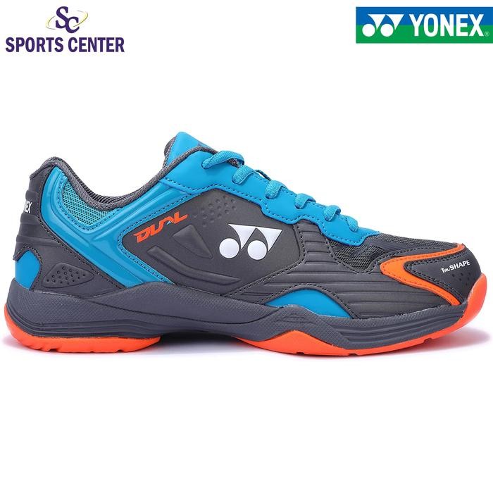 (Expert) New Sepatu Badminton Yonex Tru Cushion Dual Black Aqua Blue Warm Red