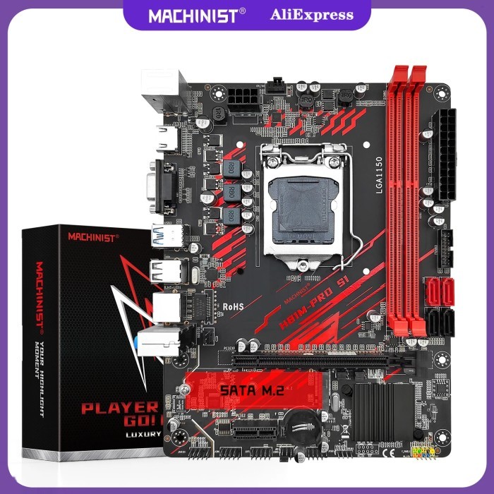 MACHINIST H81 Motherboard Support LGA 1150 Intel Core i3/i5/i7 CPU