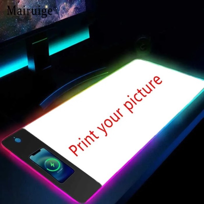 Mairuige New RGB Wireless Charging Mouse Pads Custom Made Desk Mat
