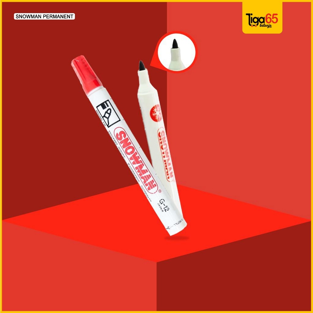 

Spidol Permanen Snowman (1 PCS) / Spidol Snowman / Spidol Merah / G-12