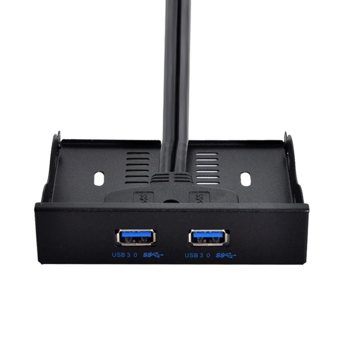 Cablecc 20Pin 2 Port USB 3.0 Hub USB3.0 Front Panel Cable Adapter