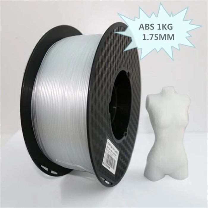 Transparent ABS filament 3d printer filament ABS 1.75mm 3d plastic