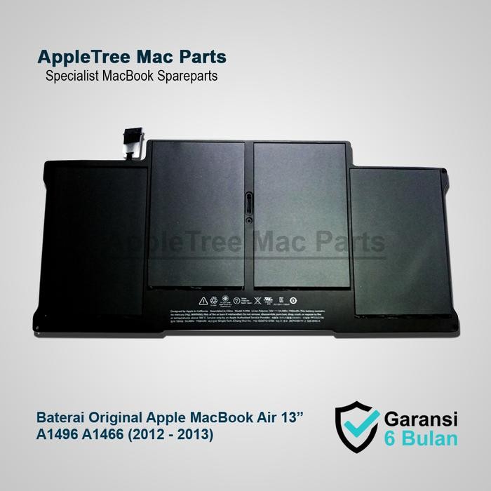 Baterai Apple A1496 A1466 Macbook Air 13 (2012 - 2013)