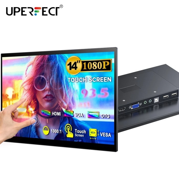 UPERFECT 14.0 Inch Touch Portable Monitor USB VGA HDMI Second Screen