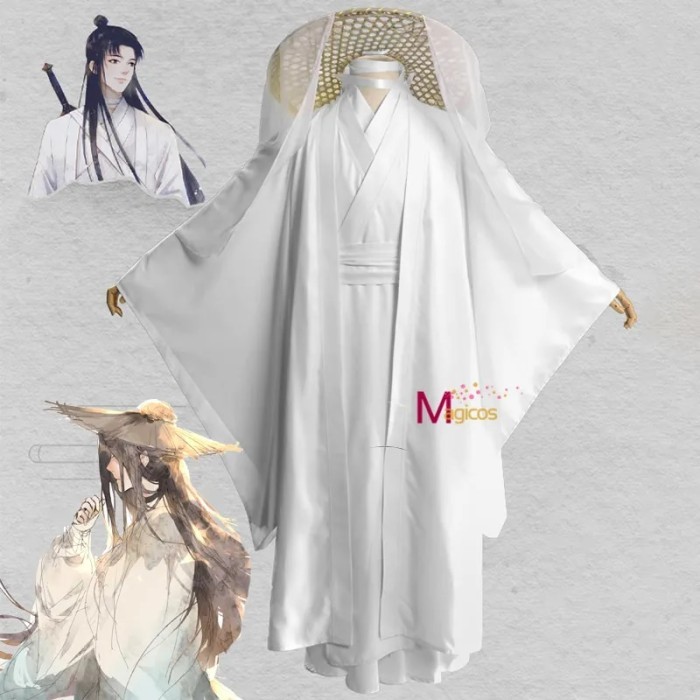 Anime Tian Guan Ci Fu Xie Lian Cosplay Costume wigs Bamboo Hat Prop