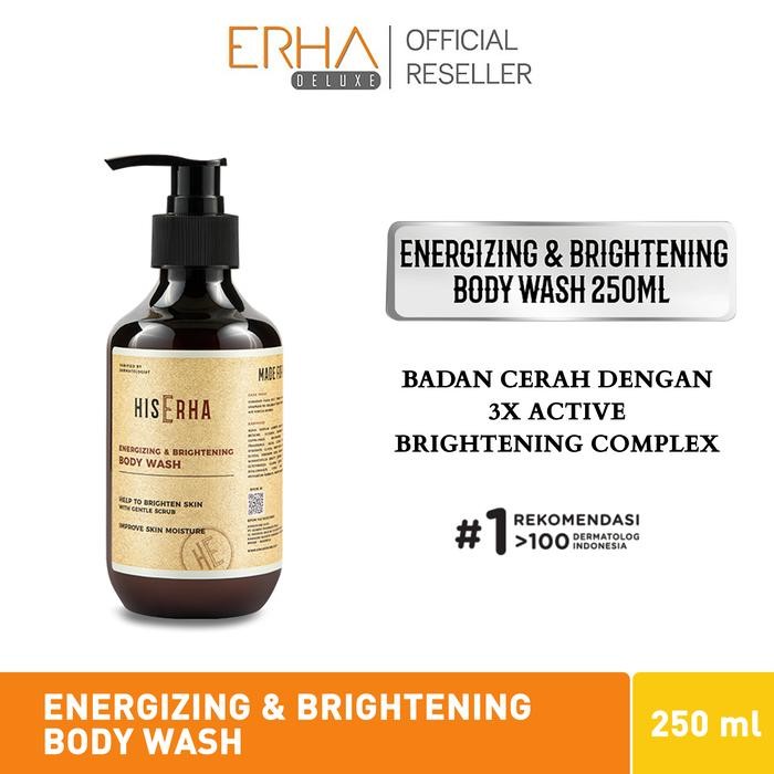 Hiserha Energizing & Brightening Body Wash - Sabun Tubuh Pria