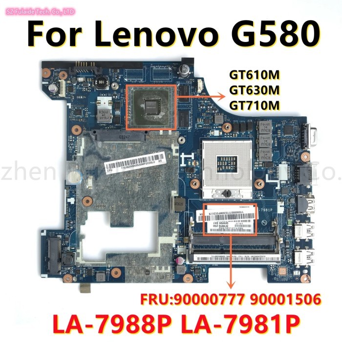 For Ideapad G580 Laptop Motherboard with GT610M GT630M GT710M GPU and
