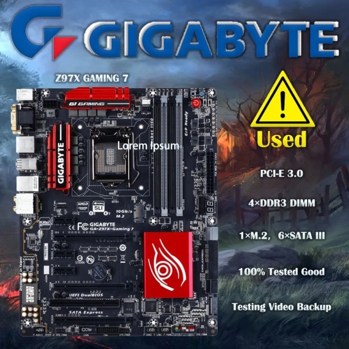 Gigabyte Z97X GAMING 7 Computer USB3.0 SATAIII Motherboard LGA 1150