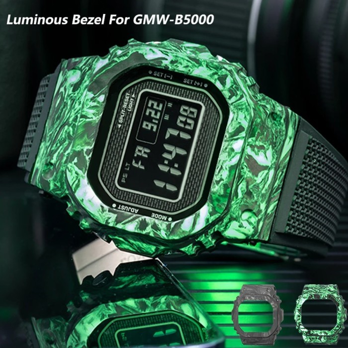 Carbon Fiber Luminous Bezel For GMW-B5000 Watch Case Luxury For