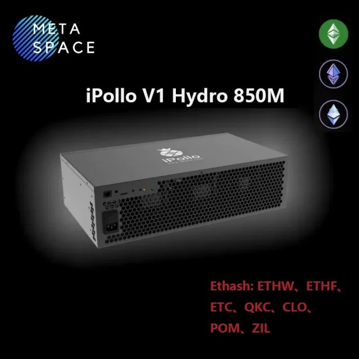 iPollo V1 Hydro 850MH/s 690W Mute Home Miner ETC ZIL OCTA ETP EXP