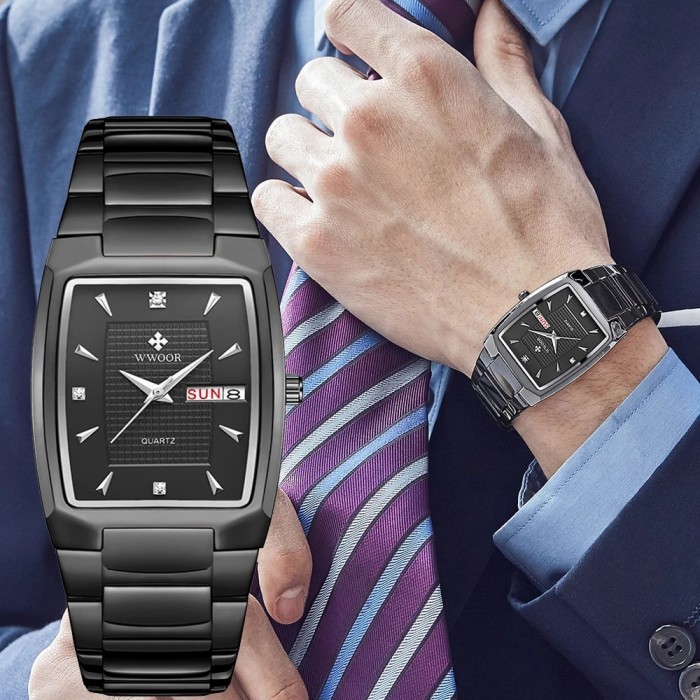 Men's Wristwatch 2023 WWOOR Brand Luxury Quartz Watch Waterproof