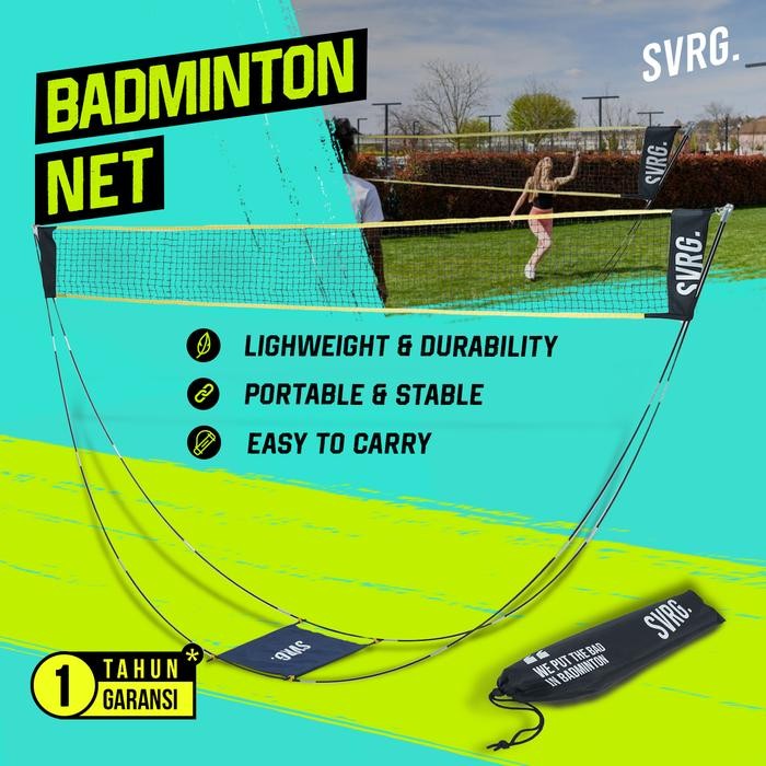 svrg badminton net - jaring bulutangkis portable net bulutangkis [kualitas terbaik]