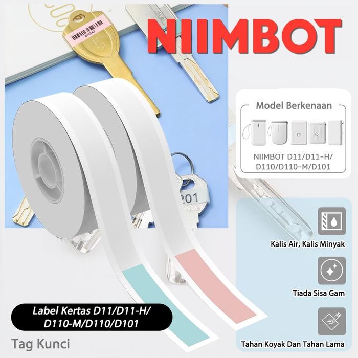

Gilang_Store NIIMBOT D11/D110/D101/H1S Kertas Label Kunci, Stiker Nama dan Klasifikasi Kunci Tahan