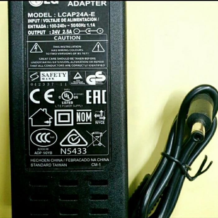 New Ac Adaptor Tv Lg 24 V 2,5A Adaptor -