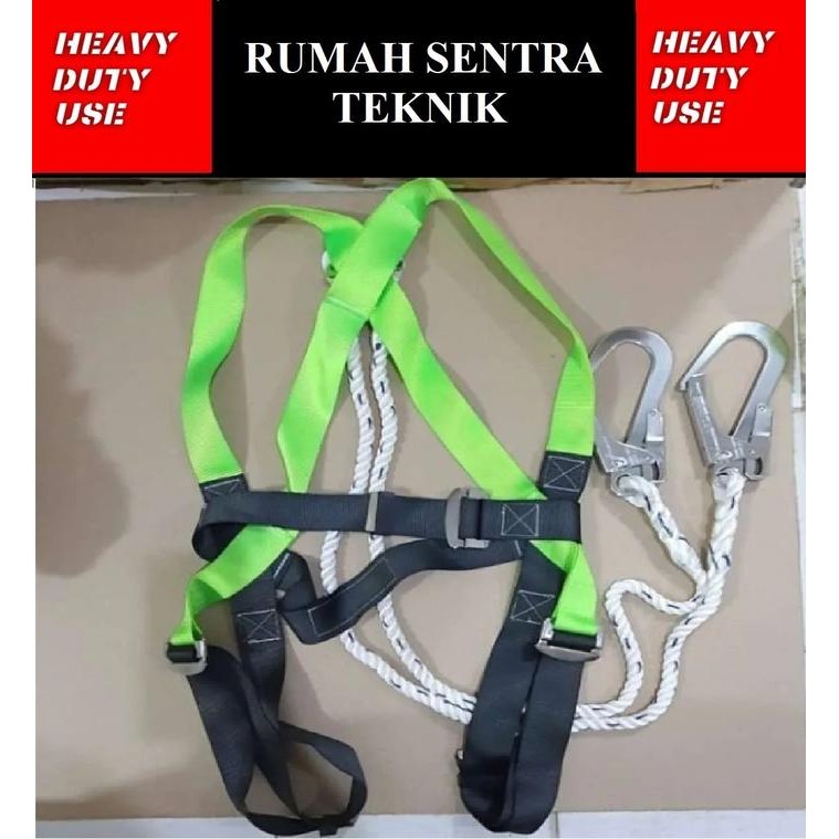 New Full Body Harness Double Hook / Safety Belt Double Big Hook Excellent - Asli
