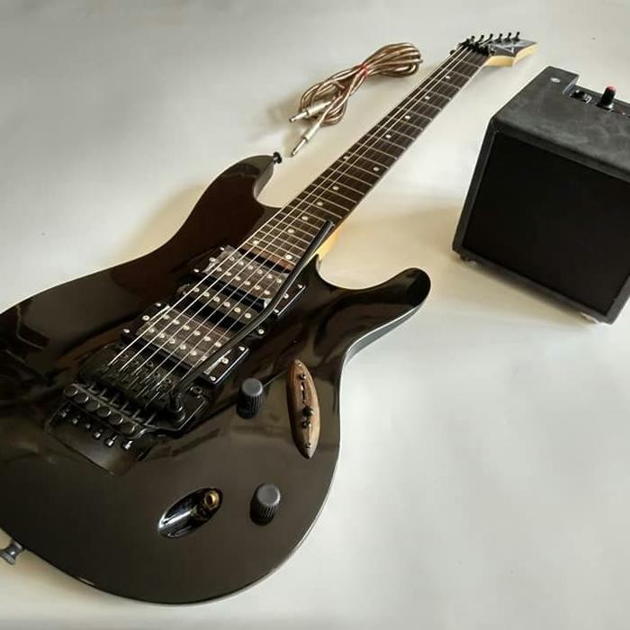 Ready- Paket Gitar Listrik Ibanez S Series Black Amply Dan Jack Murah
