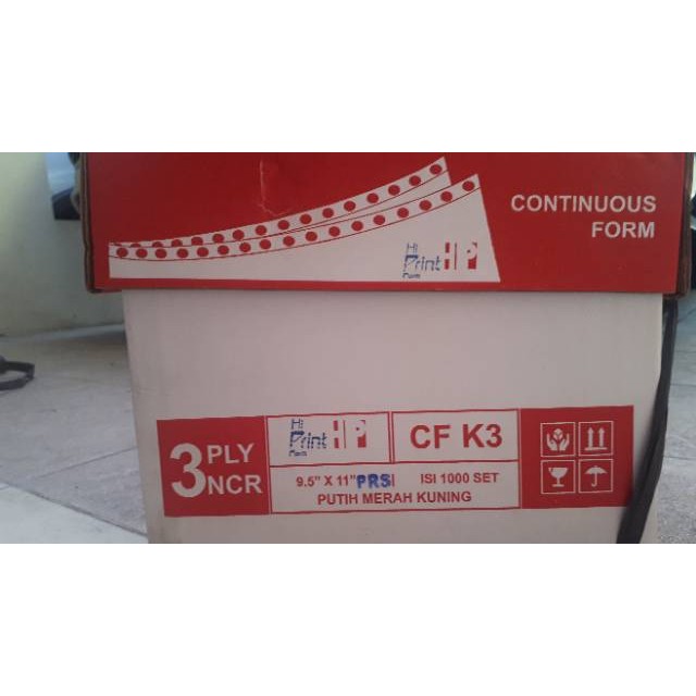 

CONTINUOUS FORM 9.5 X 11/2 3 PLY PRS HI PRINT (ISI 2 SHEETS) - Ukuran dibagi 2