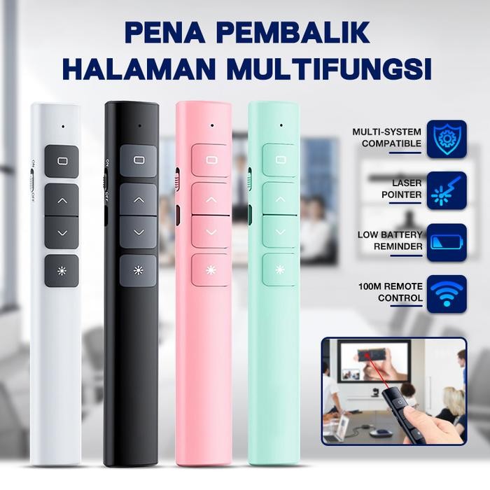 

Ready JT Baru Laser Pointer + Presenter Wireless USB Pen Laser Presentasi PPT Sinar Merah Jarak 100