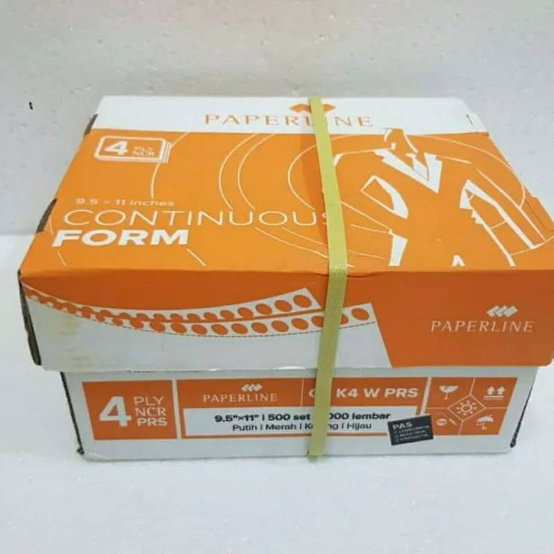 

Continuous Form Paper9.5 x 11" Rangkap 4 Bagi 2 ( K4 Warna )