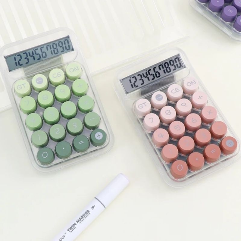 

Kalkulator Calculator 12 Digit Warna Gradasi Gradien Korea Ukuran Tombol Layar Besar Big Display