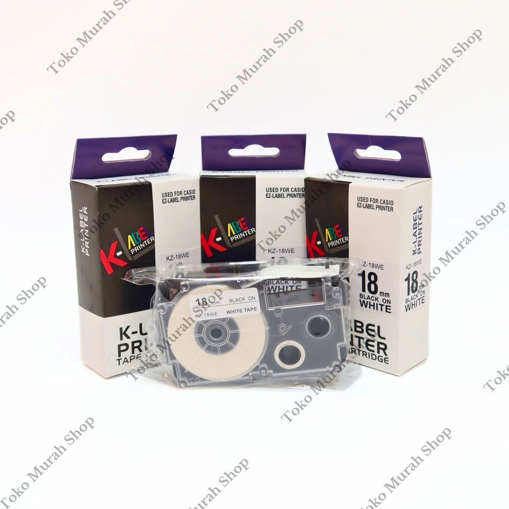 

K-Label Printer Tape Catridge for Casio 18mm KZ-18WE K-Label White