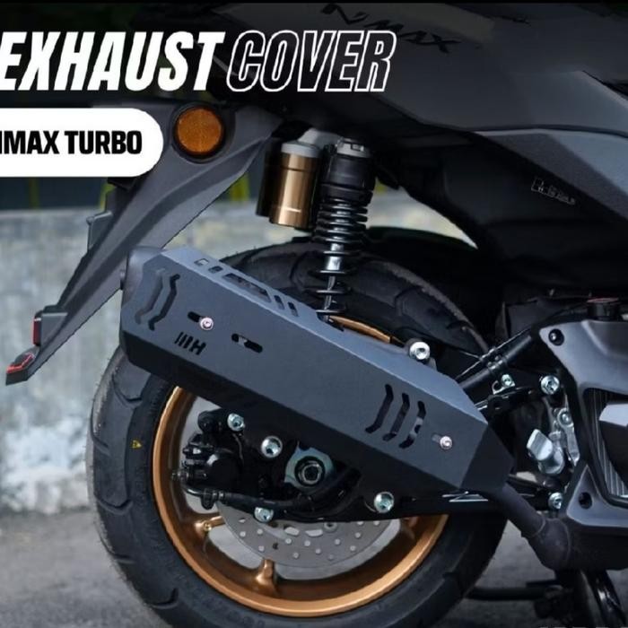 EXHAUST COVER PELINDUNG TUTUP KNALPOT BESI NMAX NEO S TURBO TECH