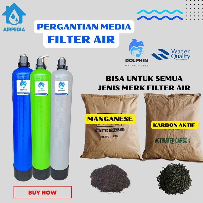 PREMIUM Pergantian Isi Media Filter Air Tabung 1054 - Paket Media Filter Air