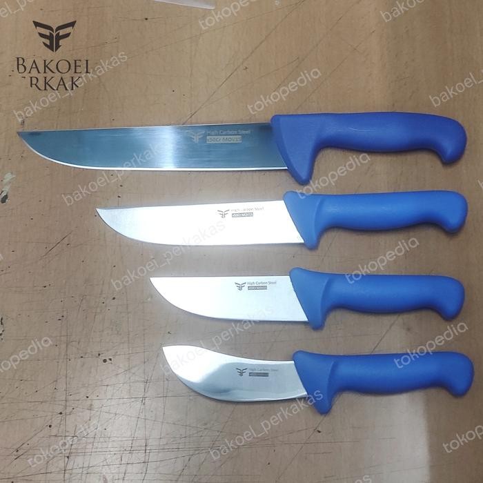 PREMIUM Pisau sembelih sapi, pisau fillet daging, seset kulit sapi, kambing, pisau pabrikan baja