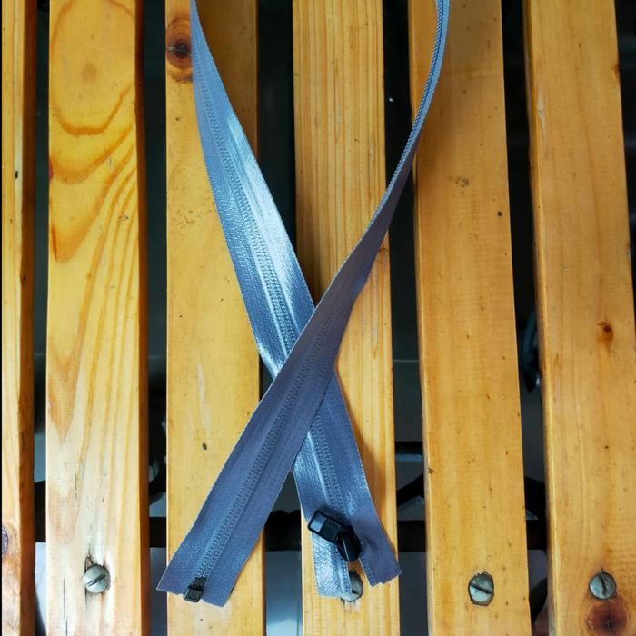 PREMIUM Resleting Zipper Waterproof YKK 68 - 77 CM ( Warna Abu - Abu )