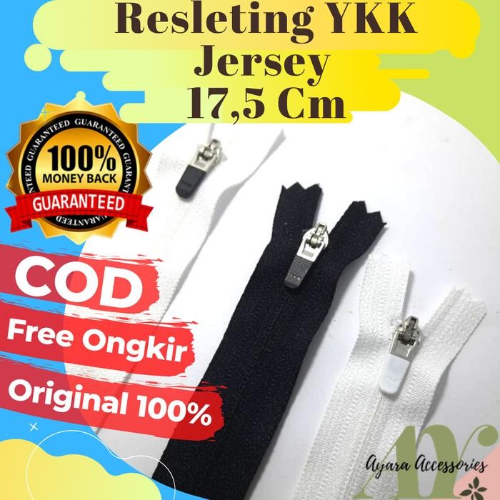 PREMIUM RESLETING ZIPPER SLETING YKK COIL JERSEY TERBALIK NO 3 17,5 CM