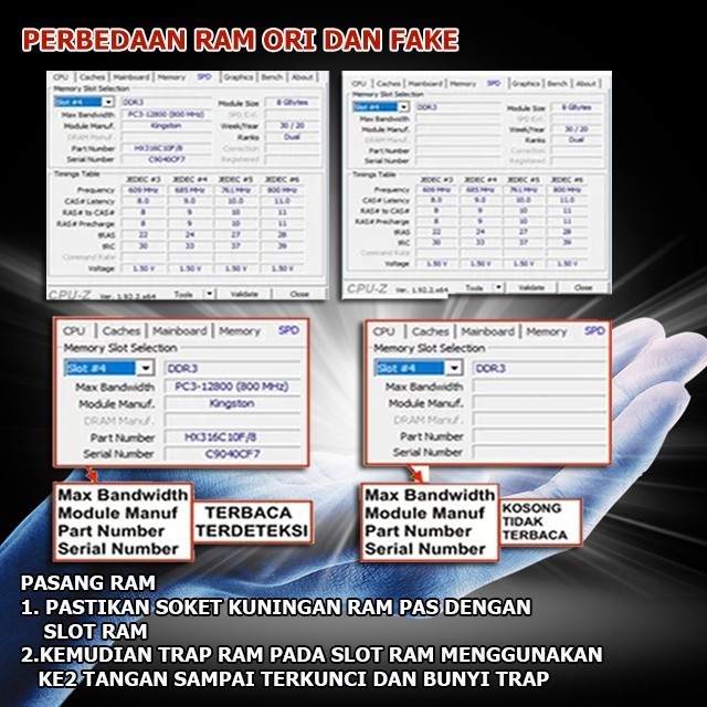 [Expert] Ram Komputer 2GB 2RX8 PC3 8500U