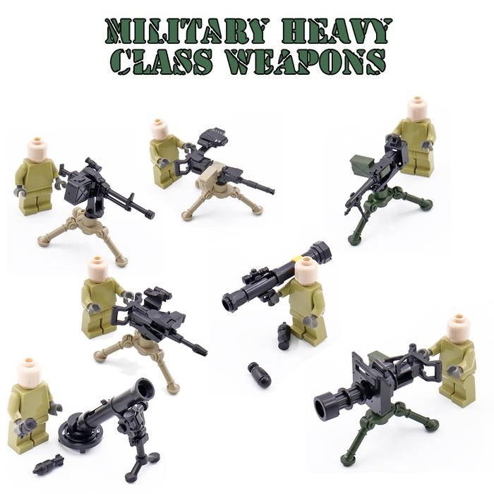 BerkahToys-- Mainan Brick Militer Senapan Senjata otomatis Gun SWAT ARMY