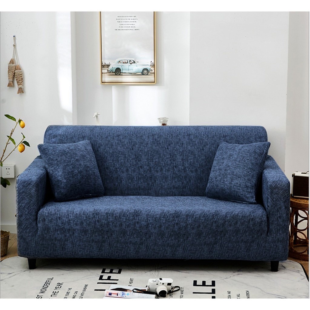 ETFELICEL Elastic Sofa Cover Grid / Sarung Sofa Kain Penutup Sofa Elastis Stretch Bermotif Garis