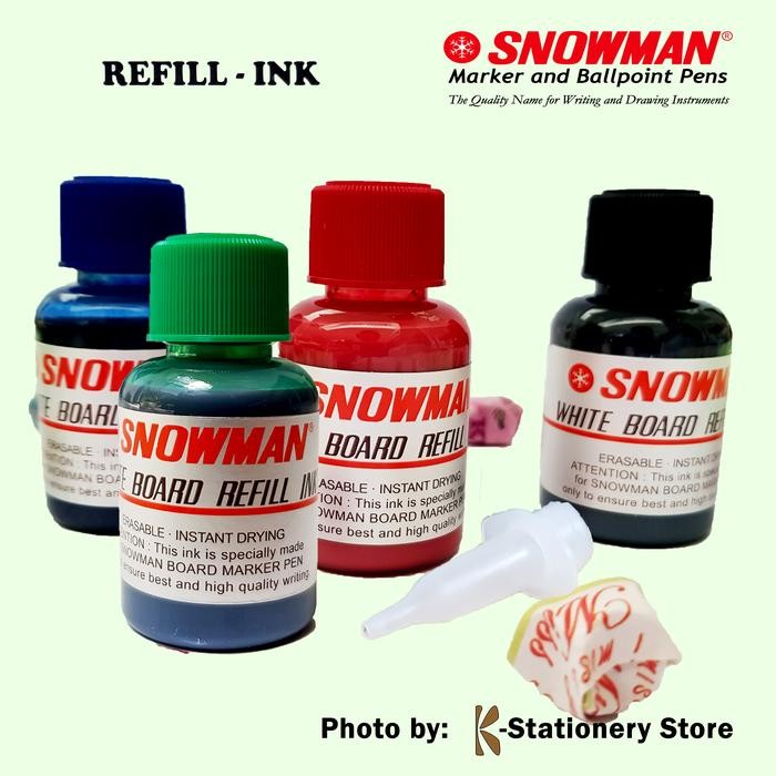

Ready JT [Non-Permanent] Tinta Spidol Whiteboard Snowman WBI-20 (Hitam / Biru / Merah / Hijau)