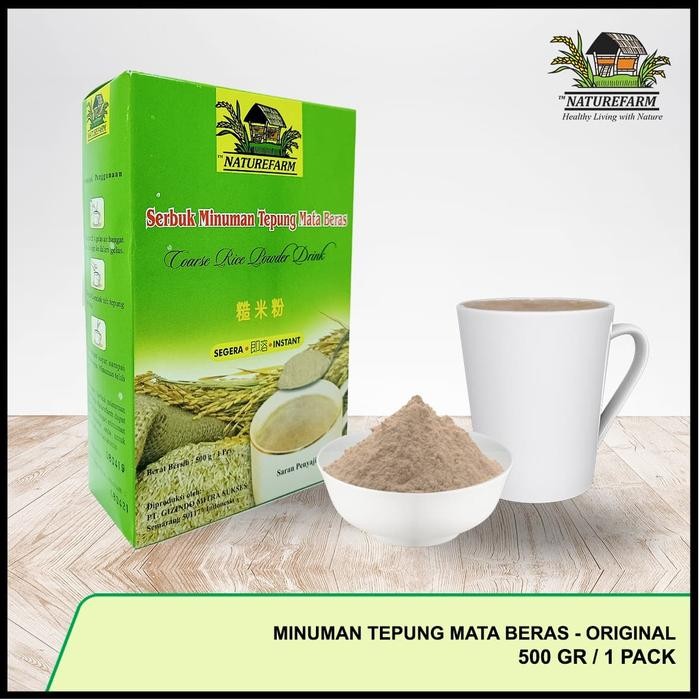 

Terlaris- Minuman Tepung Mata Beras Nature Farm (Naturefarm) - Original 500 Gram