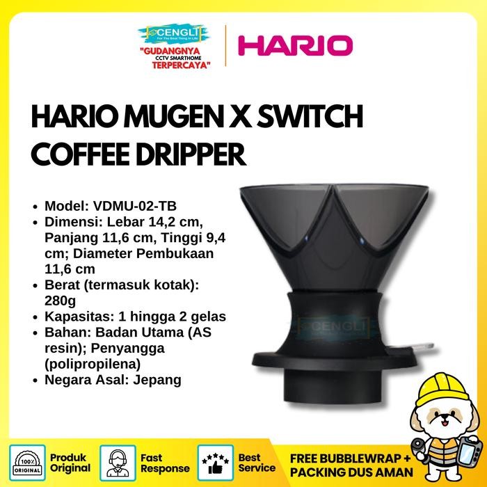 Coffee Dripper Hario V60 Mugen X Switch Dripper Hario Orginal Official Mugen Switch Dripper Cup