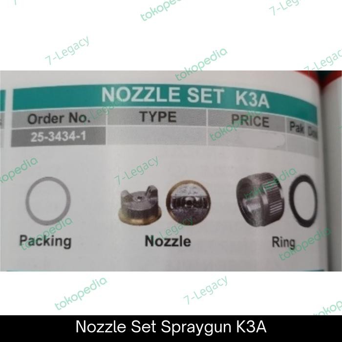 ```````] nozzle spray gun K3A / Mulut spraygun Nozel K3a