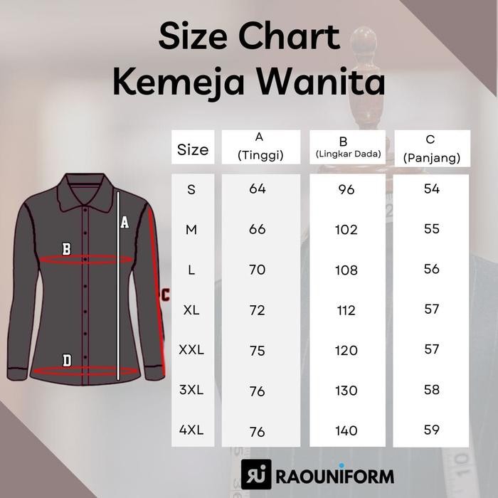 ORIGINAL Baju Seragam PNS Wanita/Kemeja PDL Guru/Baju PDL Lengan Panjang/PDL Putih Pria dan Wanita