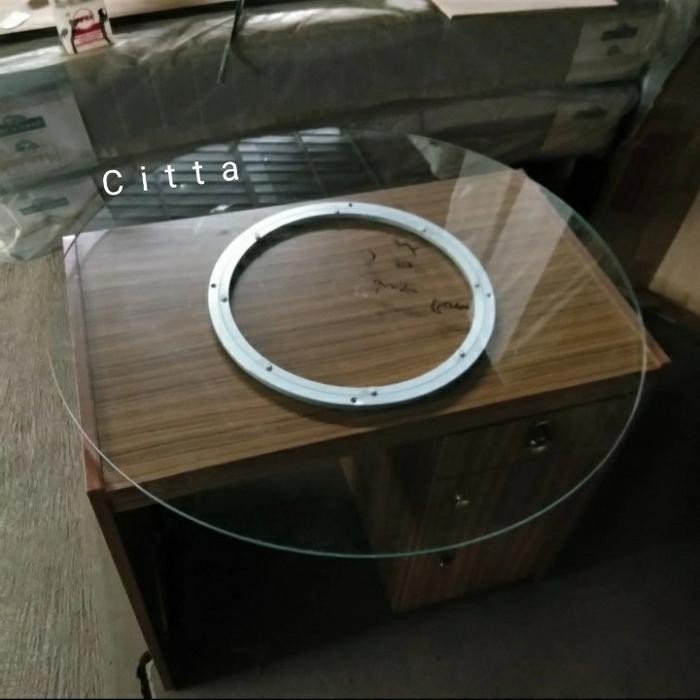 PUTARAN MEJA MAKAN KACA BULAT 80