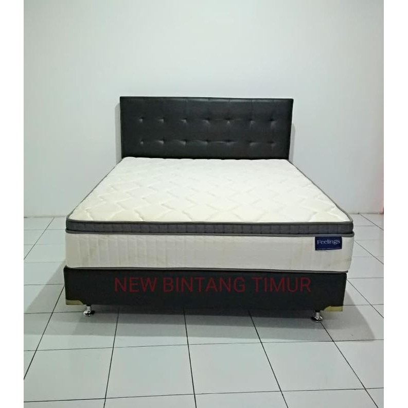 Spring bed romance feelings plush top hb montana 160 x 200 full set