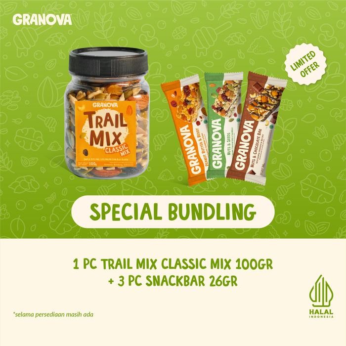 

Bundling Cemilan On The Go Trail Mix & Granola Bar By Granova